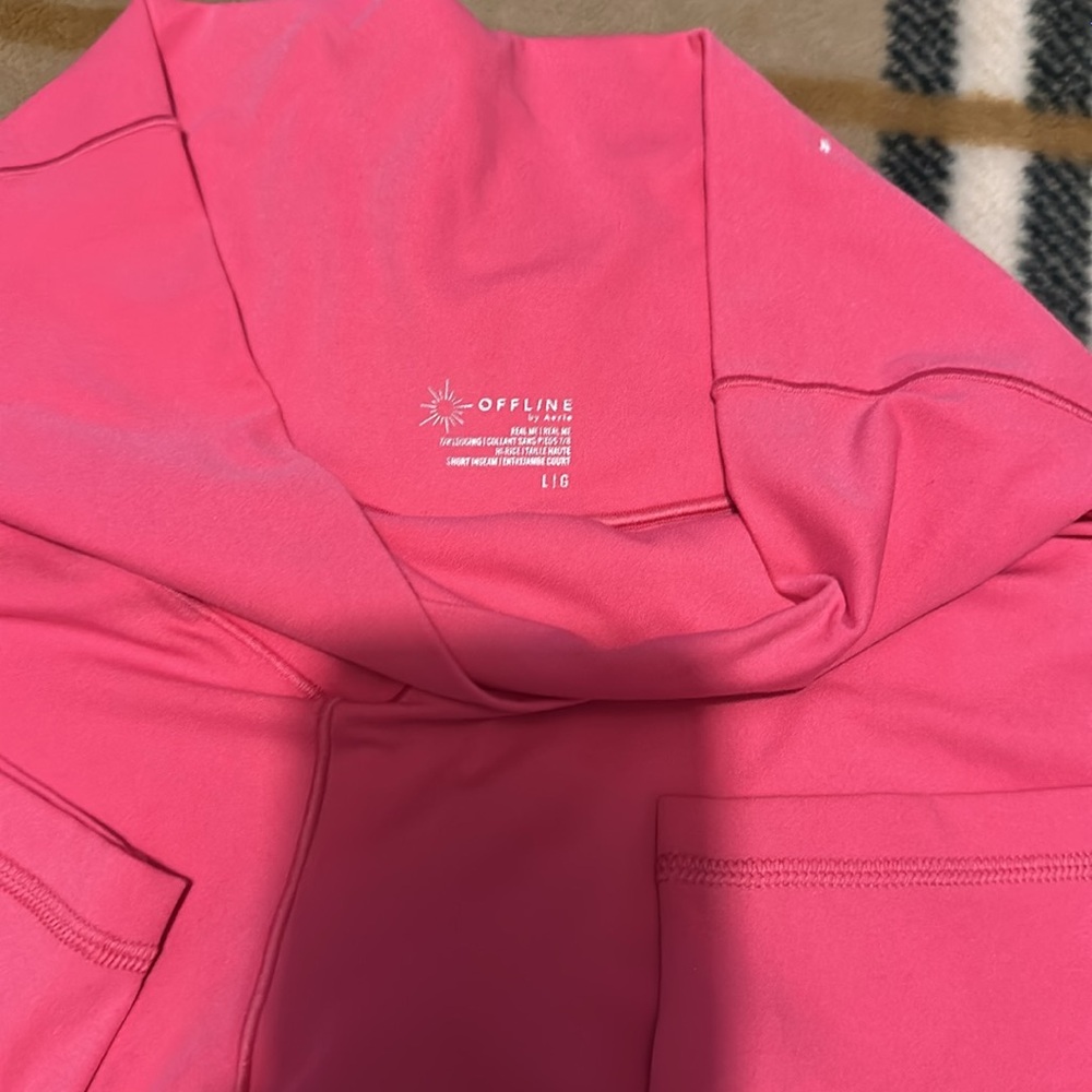 Aerie Pink Leggings Vibrant Athletic Wear - Picture 4 of 6